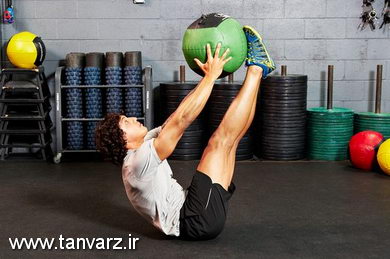 حرکت V با استفاده از توپ طبی